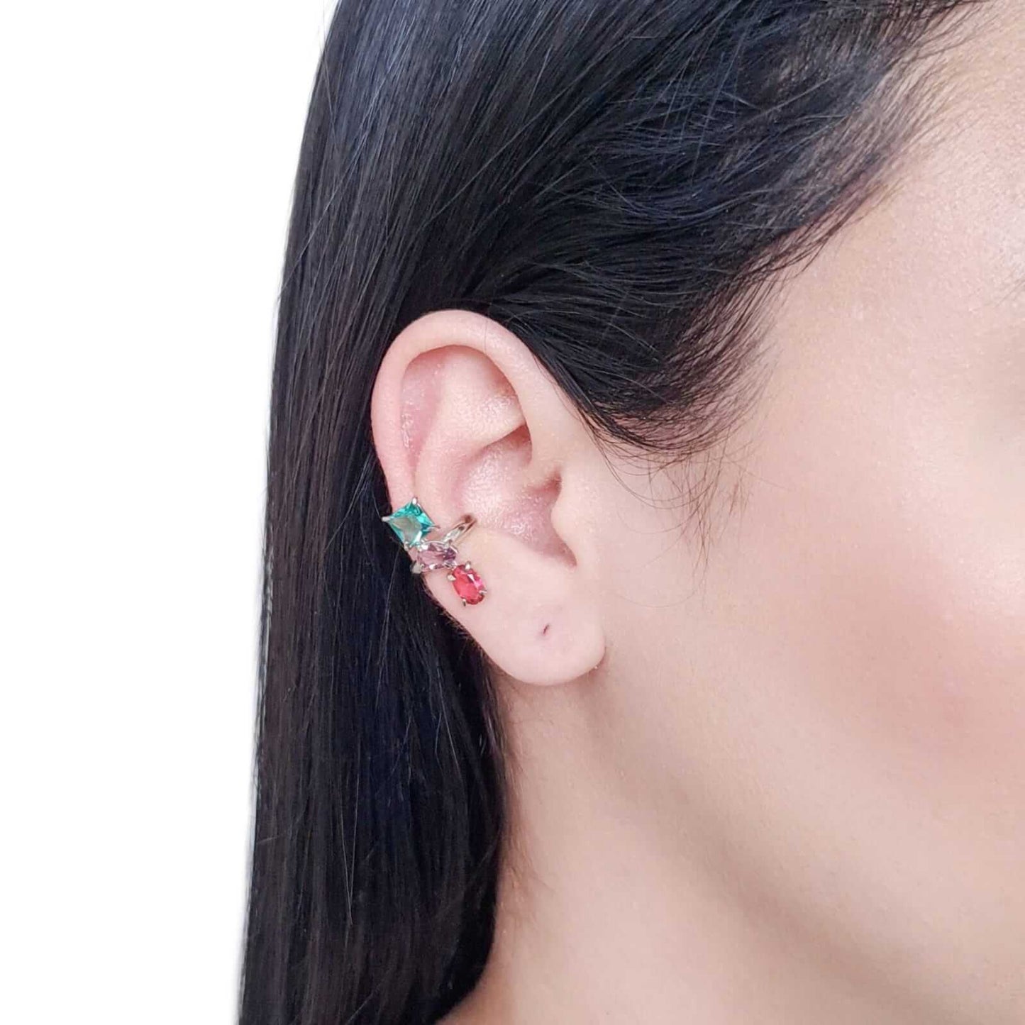 Manchette d'oreille ludique - Rhodium