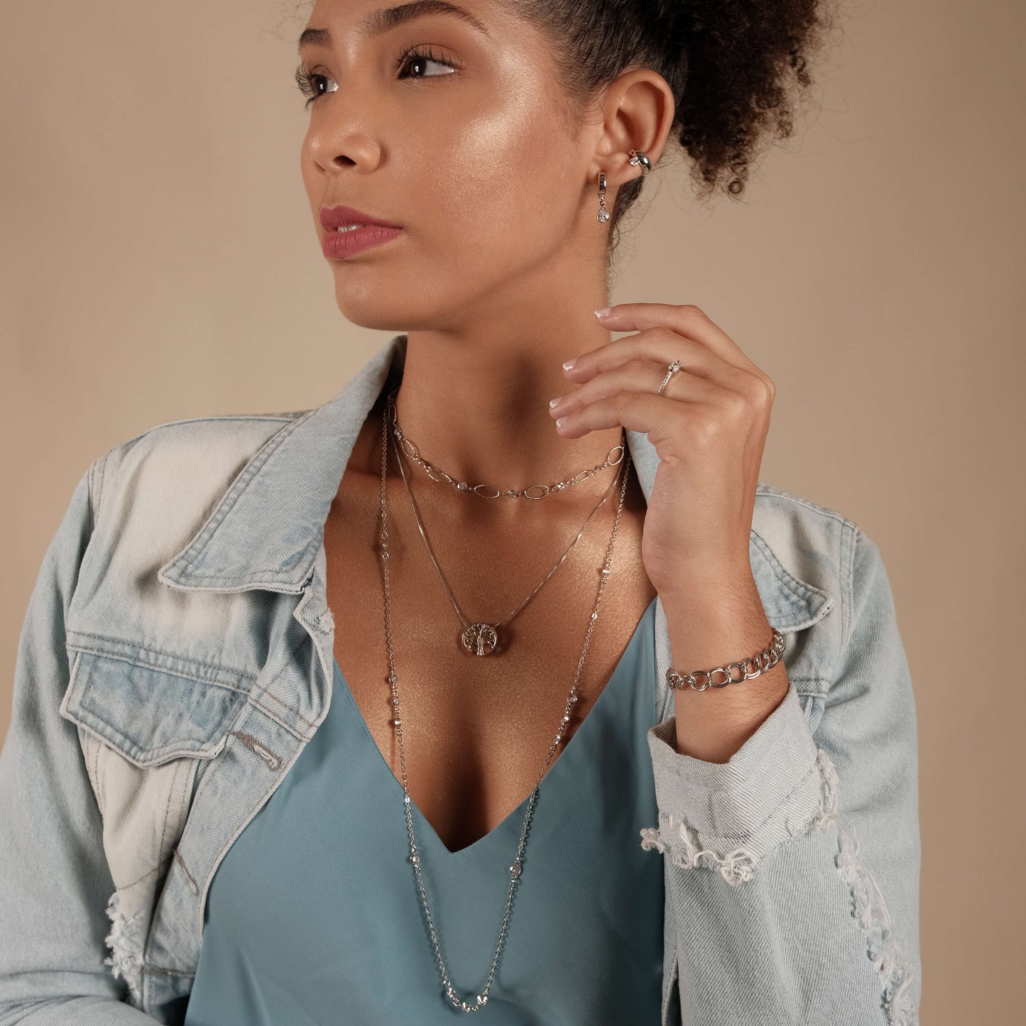 Aria | Bracelet chaîne à double maillons