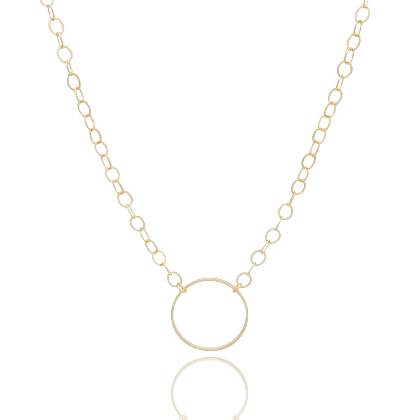 Linda |  Link Choker Circle Necklace