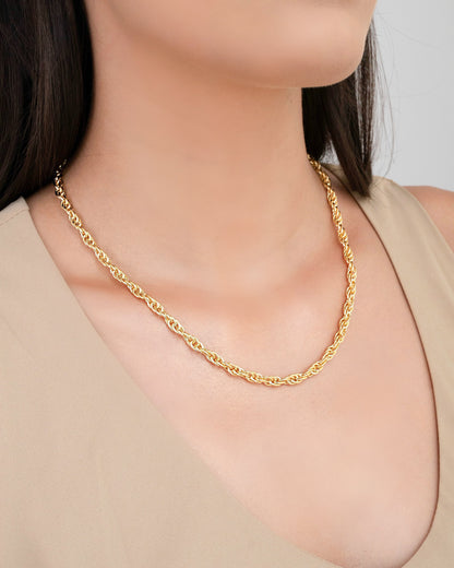 Paris |  Intertwined Link 18K Gold Necklace