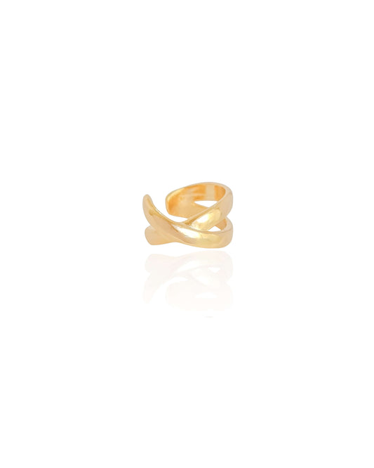 Vera X | Minimalist 18K Gold Plain Earcuff