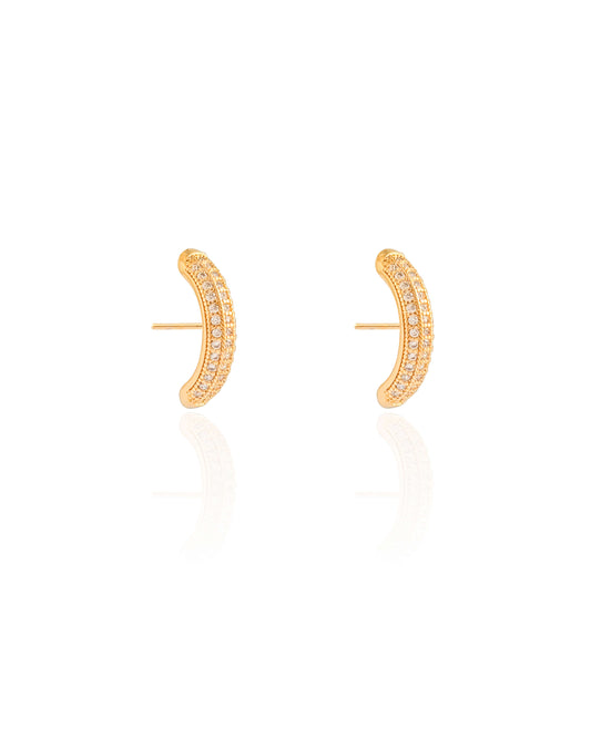 Serenity | Crystal Pavé 18K Gold Ear Hook Earrings