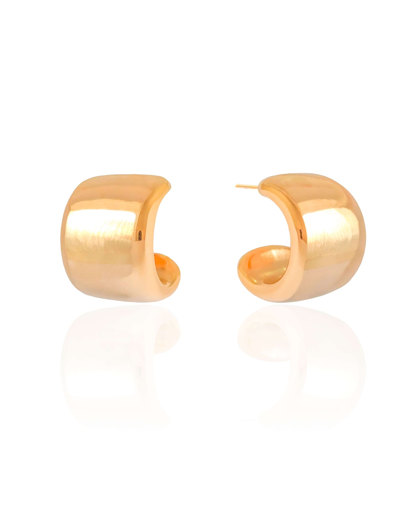 Nova Plain | Chunky Half Hoop Earrings (2.2 cm)