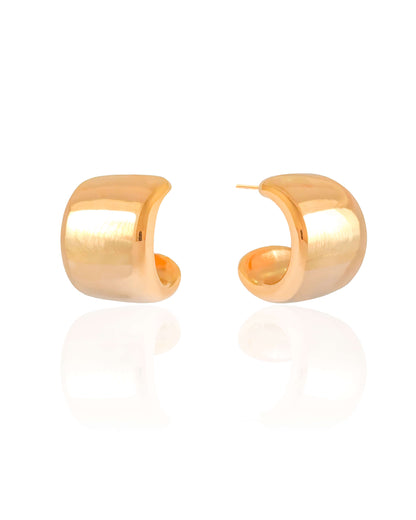 Nova Plain | Chunky Half Hoop Earrings (2.2 cm)