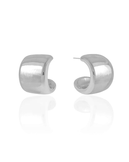 Nova Plain | Chunky Half Hoop Earrings (2.2 cm)