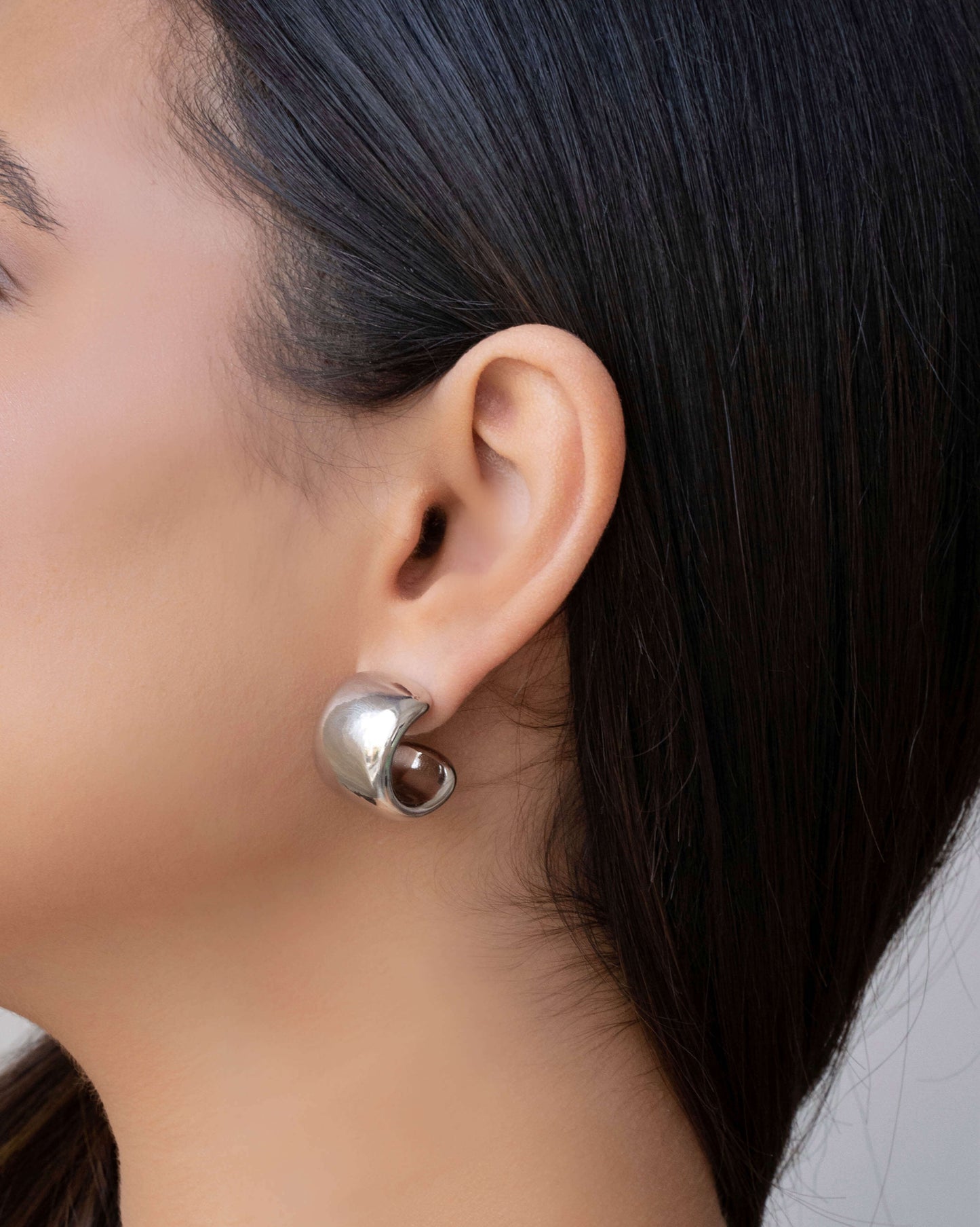 Nova Plain | Chunky Half Hoop Earrings (2.2 cm)