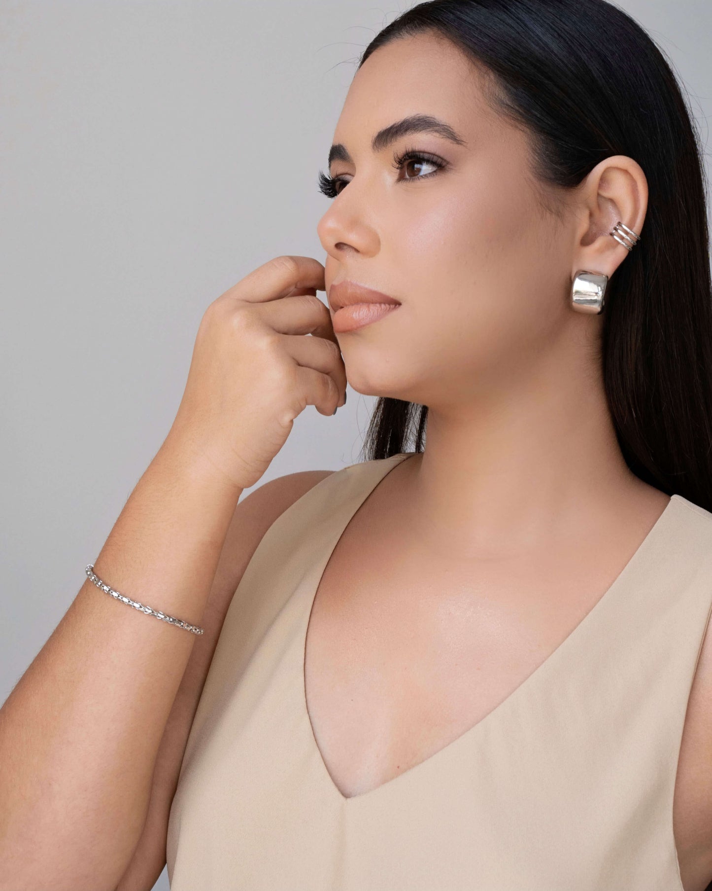 Nova Plain | Chunky Half Hoop Earrings (2.2 cm)