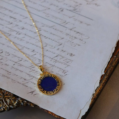 Helios Lapis Pendant Necklace