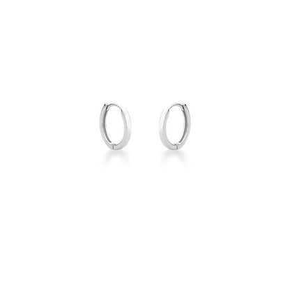 Astra | Sterling Silver Plain Hoop Earrings