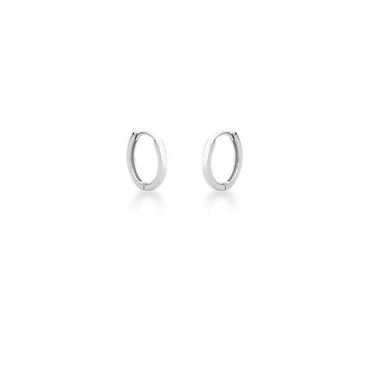 Astra | Sterling Silver Plain Hoop Earrings