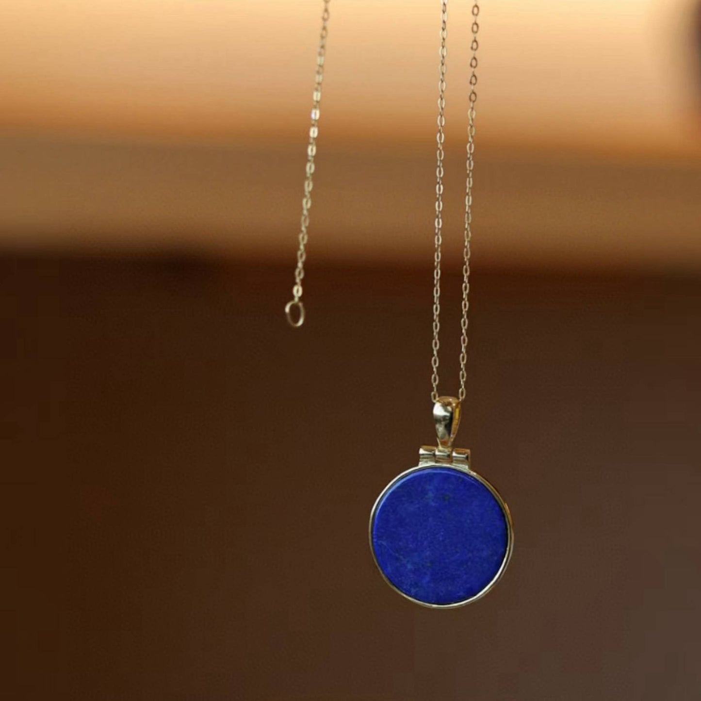 Helios Lapis Pendant Necklace