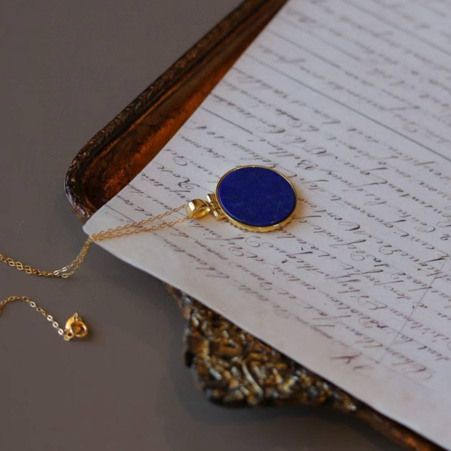 Helios Lapis Pendant Necklace