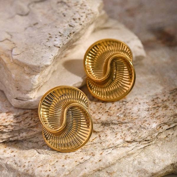 Carol Stoppa Jewelry statement earring  shell shaped