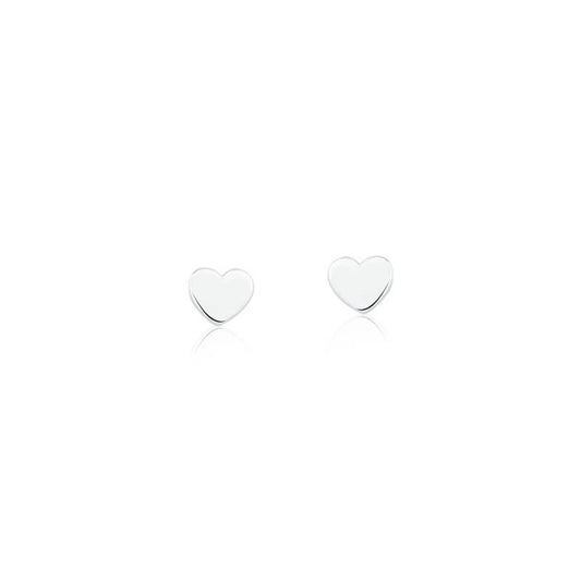 Seraphina | Silver Smooth Heart Earrings