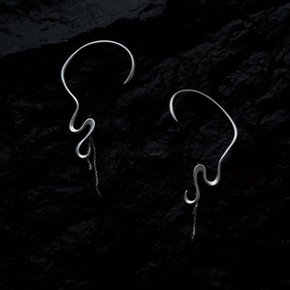 Cici | Chic Look Waved Line Large Ear Cuffs with Piercing - Carol Stoppa Jewelry