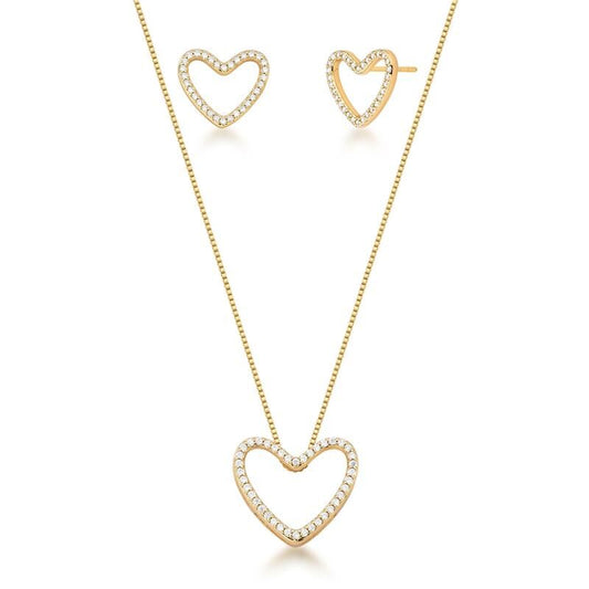 Ceci Heart | Crystal Pavé Jewelry Set