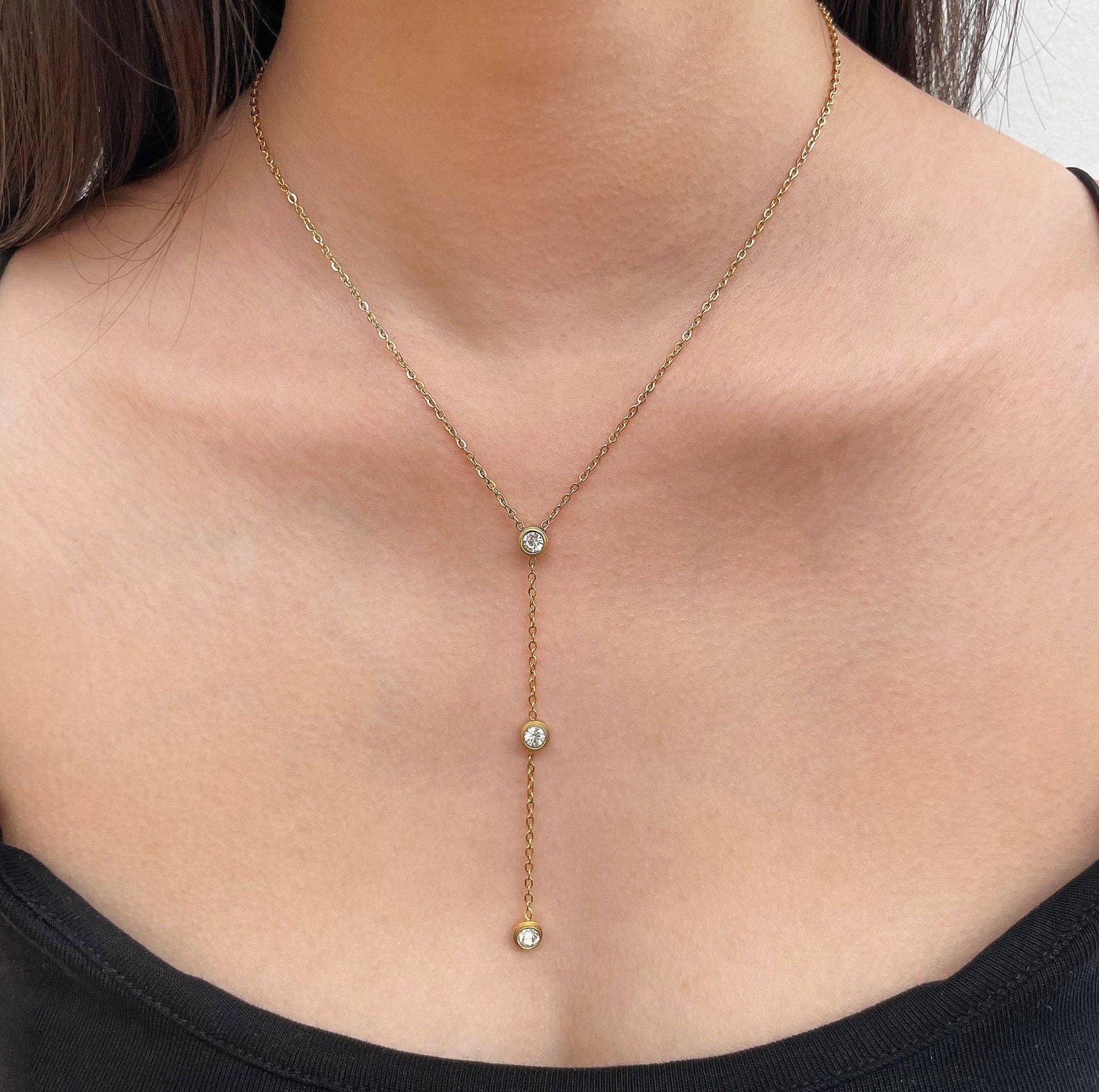 CATALINA LARIAT CHAIN NECKLACE - Carol Stoppa Jewelry