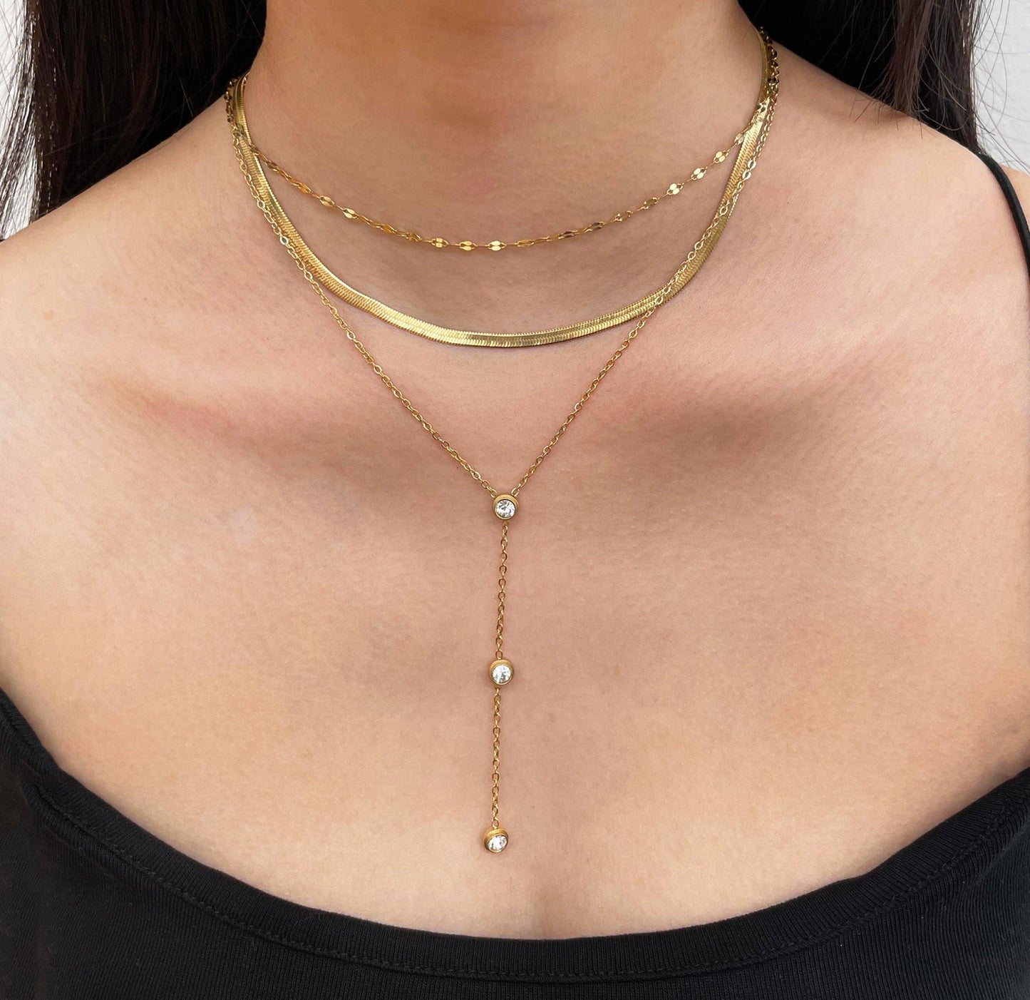 CATALINA LARIAT CHAIN NECKLACE - Carol Stoppa Jewelry