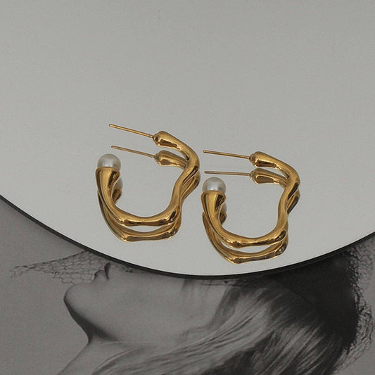 Cici | Amsterdam Pearl Hoops - Carol Stoppa Jewelry